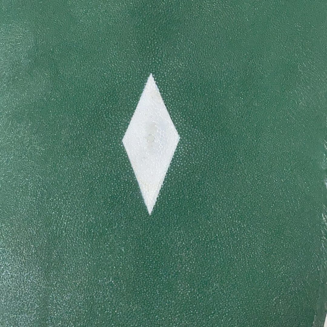 Green stingray skin