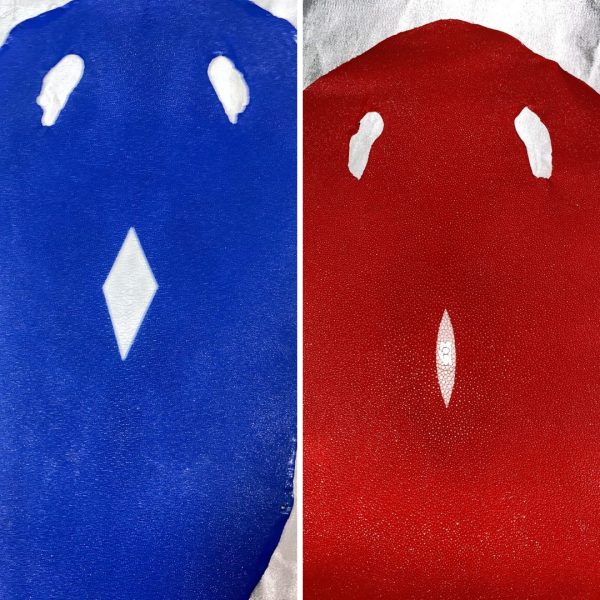 Stingray-Skins-Fire-Red-and-Blue-Diamond Stingray skins in fire red and blue diamond